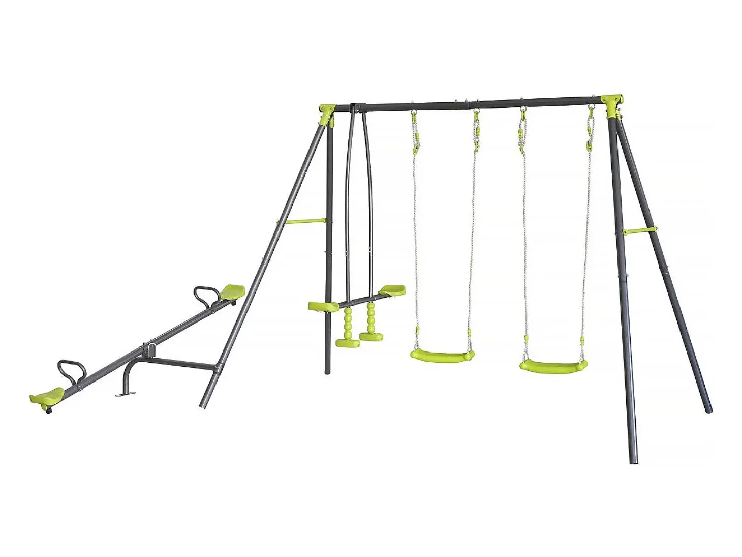 Baloiço metálico para parques infantis "Basile" - 4 aparelhos - Verde