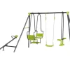 Baloiço metálico para parques infantis "Lenny" - 4 aparelhos - Verde