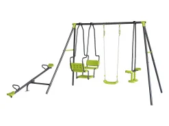 Baloiço metálico para parques infantis "Lenny" - 4 aparelhos - Verde