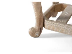 Banc en bois manguier et tissu