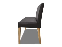 Banco 139,5 cm couro artificial castanho-escuro
