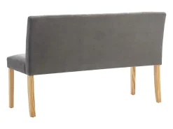 Banco 140 cm veludo cinzento