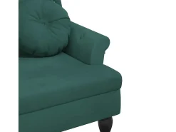 Banco com almofadas verde escuro 120,5x65x75 cm veludo