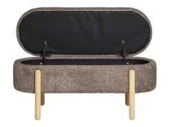 Banco com Arrumação Branca, Castanho, 40x97x48 cm, Kendra Home
