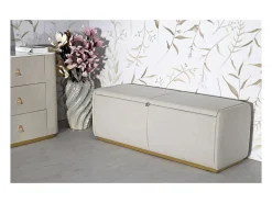 Banco com Arrumação VKH766, Bege, 130x45x45 cm, Kendra Home