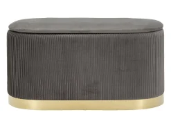 Banco com Arrumação VKH875, Cinzento, 80x37x42 cm, Kendra Home