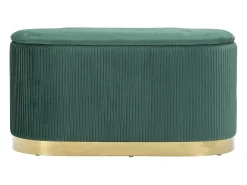Banco com Arrumação VKH876, Verde, 80x37x42 cm, Kendra Home