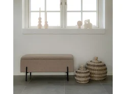 Banco com Arrumação Watford, Bege, 36,5x95x43 cm, Kendra Home