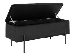 Banco com Arrumação Watford, Preto, 36,5x95x43 cm, Kendra Home