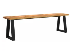 Banco com bordas vivas 160 cm madeira de acácia maciça