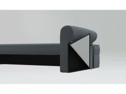 Banco com encosto preto 119,5x64,5x75 cm veludo
