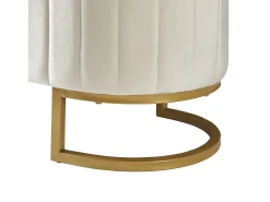 Banco com espaço de armazenamento e apoio para os pés - 120 x 39,9 x 43 cm - com espaço de armazenamento - veludo - bege