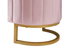Banco com espaço de armazenamento e apoio para os pés - 120 x 39,9 x 43 cm - com espaço de armazenamento - veludo - rosa