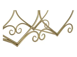 Banco Coração 3, Ouro, 105x37,5x51,5 cm, Kendra Home