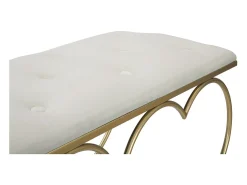 Banco Coração 3, Ouro, 105x37,5x51,5 cm, Kendra Home