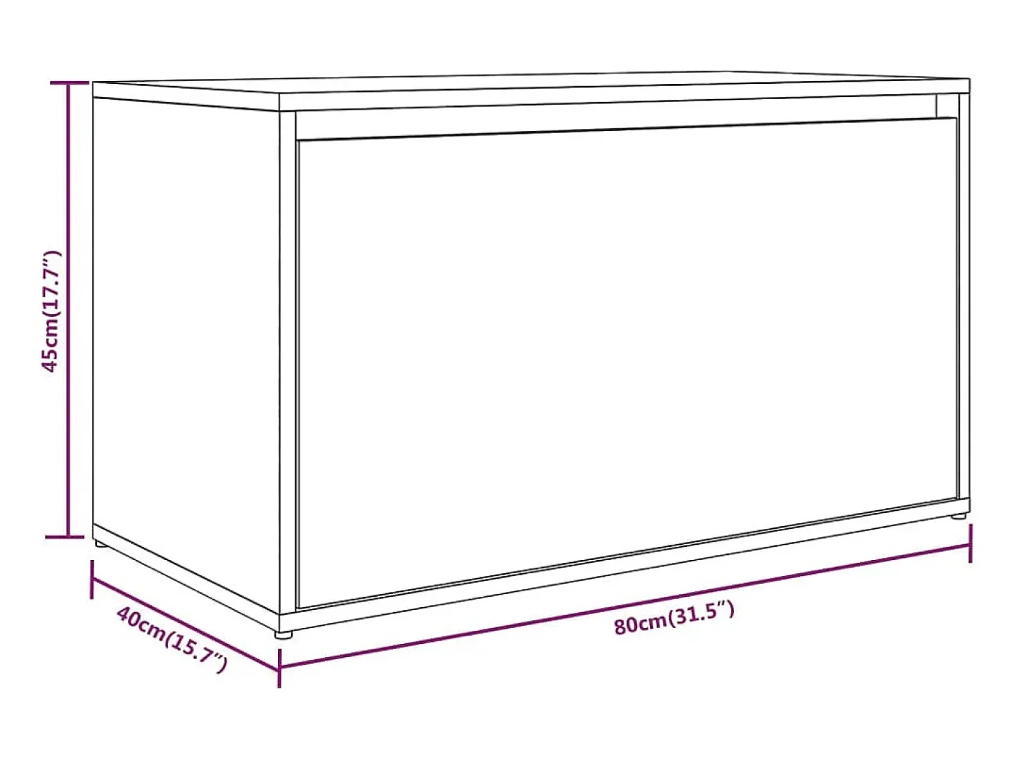 Banco corredor 80x40x45 cm derivados de madeira cinzento sonoma