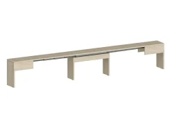 Banco Dcolasuon, Conjunto de 2 lugares para mesa de jantar, Bancos extensíveis, 290x25h45 cm, Olmo