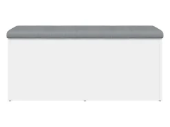 Banco de arrumação branco 102x42x45 cm madeira projetada