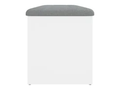 Banco de arrumação branco 102x42x45 cm madeira projetada