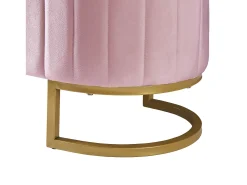 Banco de arrumação estofado em veludo - estilo moderno - rosa
