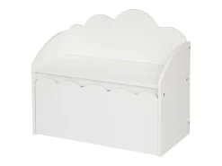 Banco de arrumação infantil com gaveta Nube Douceur Branco 60 cm