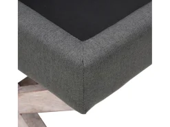 Banco de arrumação 110x45x49 cm tecido cinzento-escuro