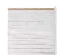 Banco de canto REINE 151 cm pinho maciço castanho mel e branco
