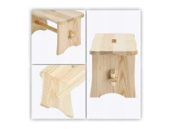 Banco de cozinha de madeira KADAX, banco, cadeira, plataforma sólida de 39 cm, Ryczka