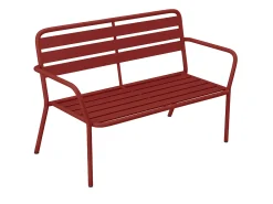 Banco de jardim em metal - Vermelho - MIRMANDE da MYLIA