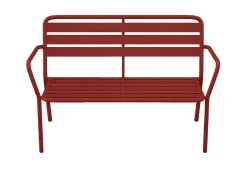 Banco de jardim em metal - Vermelho - MIRMANDE da MYLIA