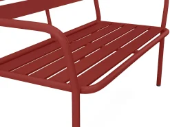 Banco de jardim em metal - Vermelho - MIRMANDE da MYLIA
