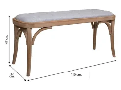 Banco de madeira estofado