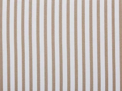 Banco em tecido e de cores listrado branco e taupe - ELAMIU