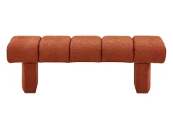 Banco em tecido texturizado de cor terracotta - NUBELO