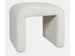 Banco estofado 53,5x48x45,5 cm bege Leith LET69N