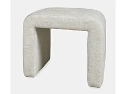 Banco estofado 53,5x48x45,5 cm bege Leith LET69N