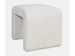 Banco estofado 53,5x48x45,5 cm bege Leith LET69N