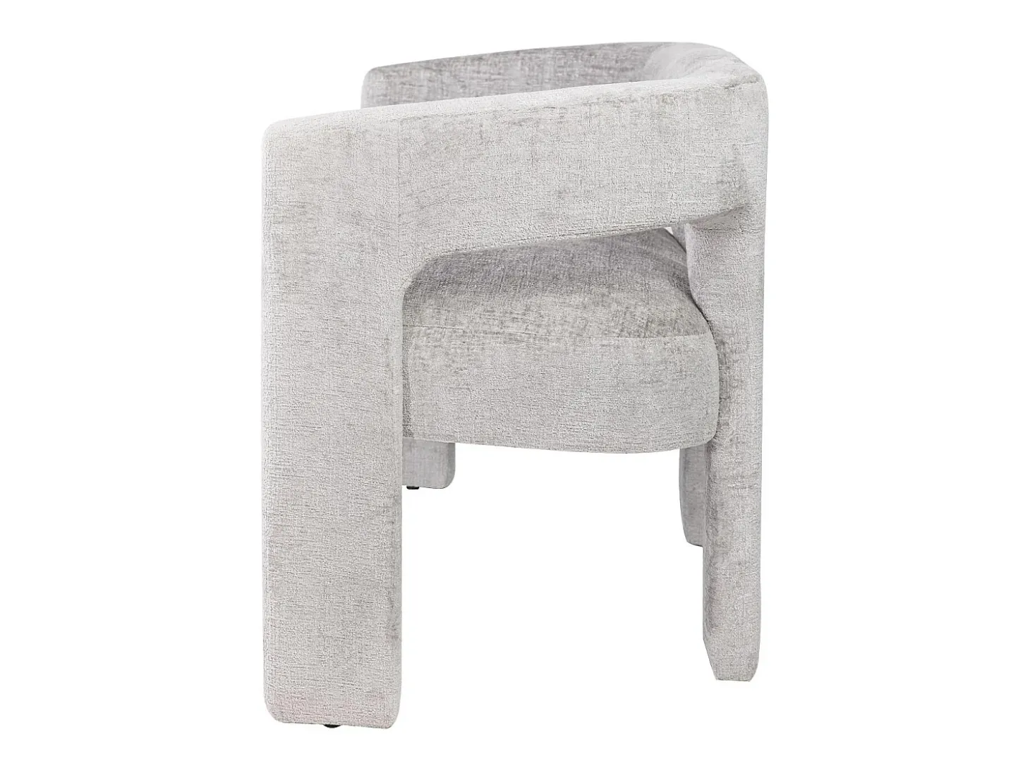 Banco estofado 124,5x75x56 cm prata Leith LET71BG