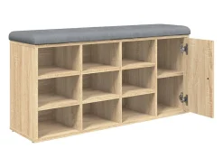 Banco sapateira 102x32x50 cm derivados madeira carvalho sonoma