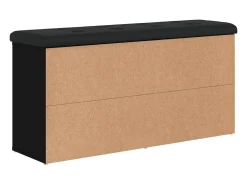 Banco sapateira 102x32x50 cm derivados de madeira preto