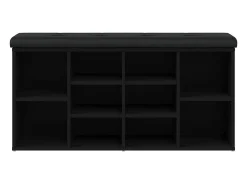 Banco sapateira 102x32x50 cm derivados de madeira preto