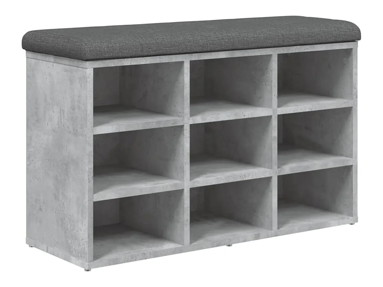 Banco sapateira 82x32x50 cm derivados madeira cinzento cimento
