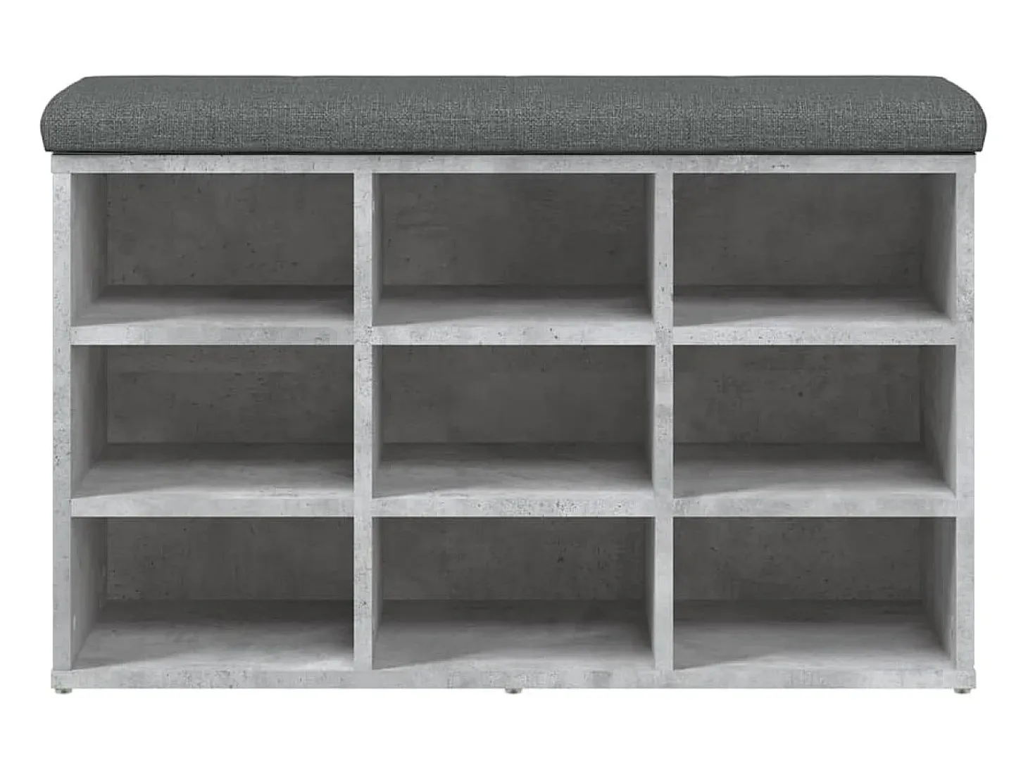 Banco sapateira 82x32x50 cm derivados madeira cinzento cimento