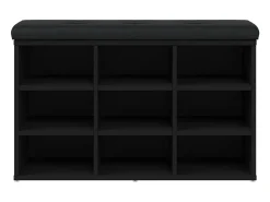 Banco sapateira 82x32x50 cm derivados de madeira preto