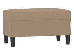 Banco 70x35x41 cm couro artificial cor cappuccino