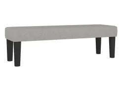 Banco 100x30x30 cm tecido cinza-claro