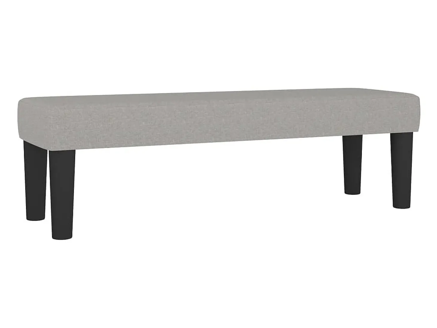 Banco 100x30x30 cm tecido cinza-claro
