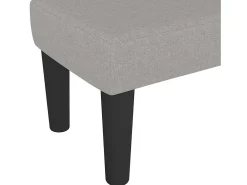 Banco 100x30x30 cm tecido cinza-claro