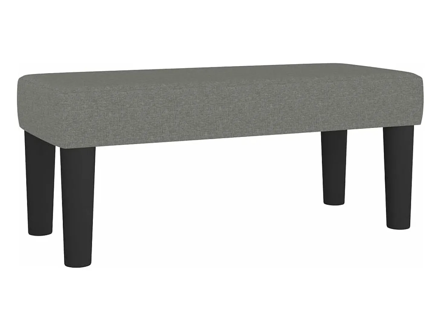 Banco 70x30x30 cm tecido cinzento-escuro