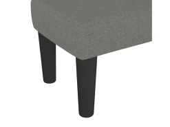 Banco 70x30x30 cm tecido cinzento-escuro